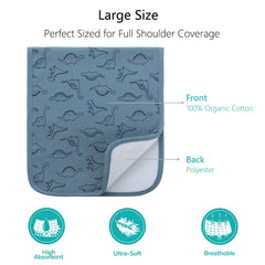 Hakochia burp cloths large cover captures messes during feeds