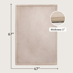 Hakuna Matte CloudSoft with memory foam core delivers cushioned crawls.