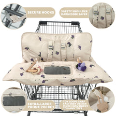 HALAA VAUVA baby cart seat cover foldable storage bag in grape highlights portability