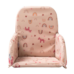 HALAA VAUVA baby high chair cover DJ Pink on chair for comfortable meals