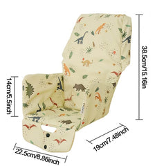HALAA VAUVA dinosaur pattern highlights playful dining while protecting chair surface