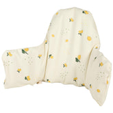 HALAA VAUVA high chair cushion with lemon-white cover protects against spills
