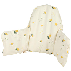 HALAA VAUVA high chair cushion with lemon-white cover protects against spills