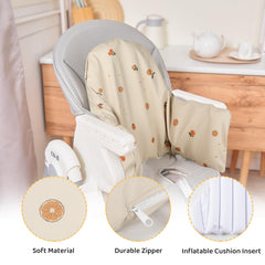 HALAA VAUVA inflatable inner lining lets you customize cushion firmness during meals.