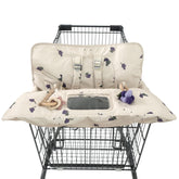 HALAA VAUVA shopping cart cover in grape closeup offering clean seating for baby