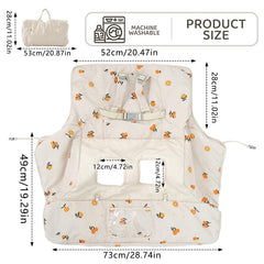 HALAA VAUVA cart cover with harness lid keeps baby secure during outings.