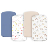 Haleeone bassinet sheets blue offer soft, breathable comfort for baby sleep.