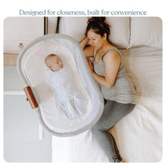 HALO BassiNest Luxe white-noise nightlight softly calms baby