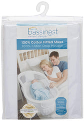 HALO BassiNest fitted sheet in use on a bassinet