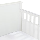 HALO BreathableBaby crib liner covers two full-size sides with breathable mesh
