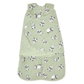 HALO Cozy Pandas Sleepsack Swaddle front view offers a secure wrap for peaceful nights.