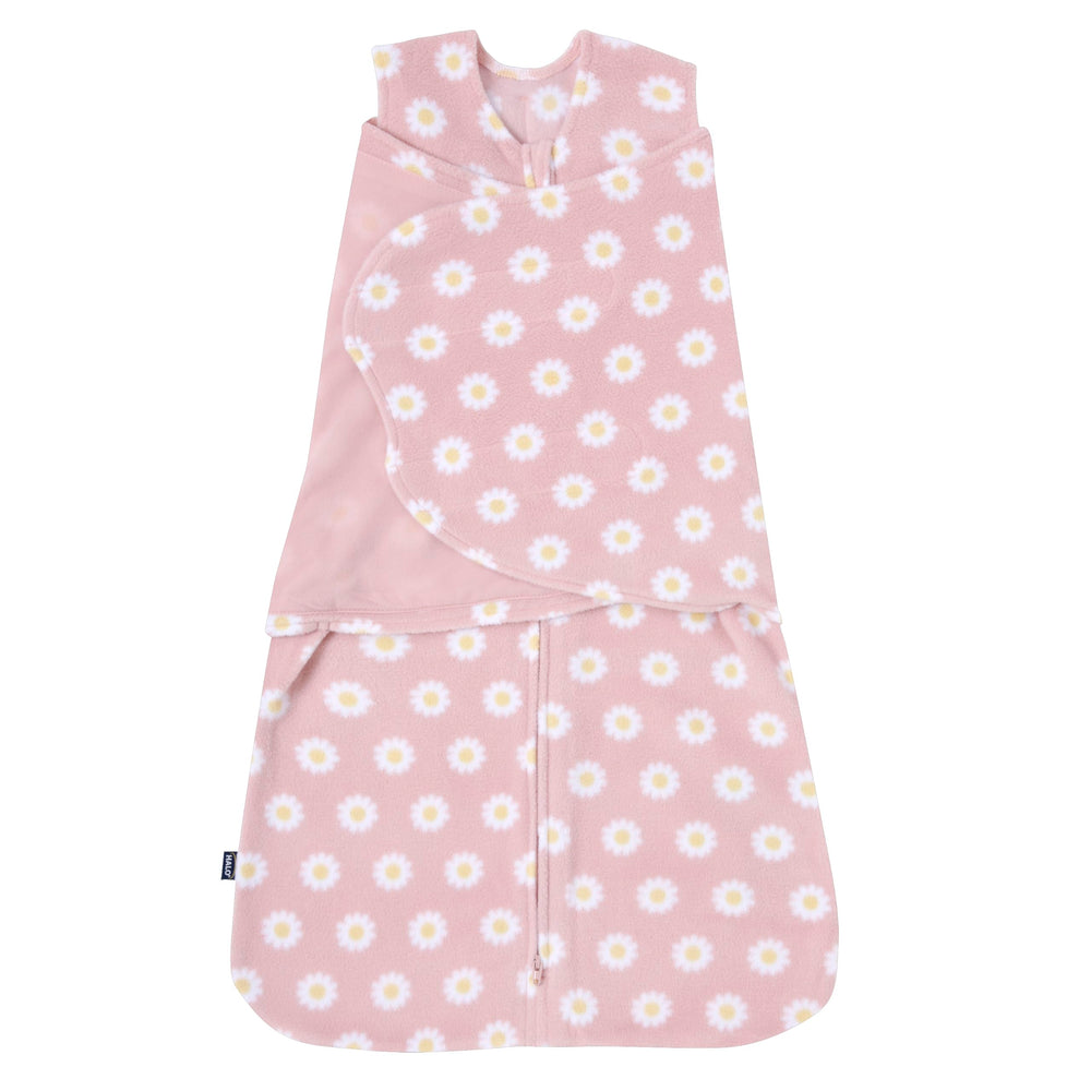 HALO Sleepsack Swaddle Daisy front view for cozy, secure wrap.