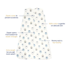 HALO SleepSack 100 percent cotton fabric for breathable comfort