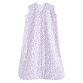 HALO SleepSack Aster Flowers Purple keeps baby cozy in soft cotton.