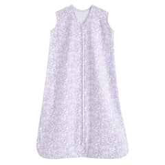 Halo SleepSack aster flowers purple close-up showing soft cotton for breathable comfort.