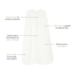 HALO SleepSack bottom zipper opens for quick diaper changes and easy access
