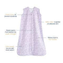 Halo SleepSack bottom zipper for diaper access supports easy night changes.