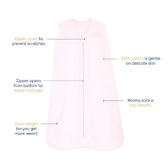 HALO SleepSack bottom zipper enables easy diaper changes