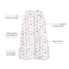 HALO SleepSack bottom zipper enables easy diaper changes without waking baby.