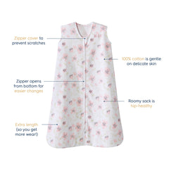 HALO SleepSack bottom zipper enables easy diaper changes without waking baby