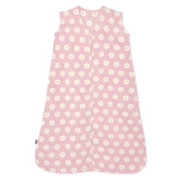 HALO Sleepsack Daisy fabric closeup shows soft micro-fleece warmth for cozy nights.