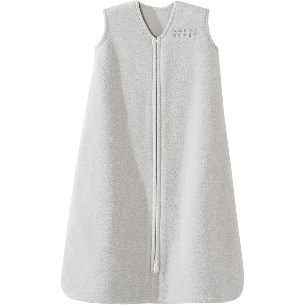 HALO Sleepsack front view in grey showing wearable warmth for safe sleep