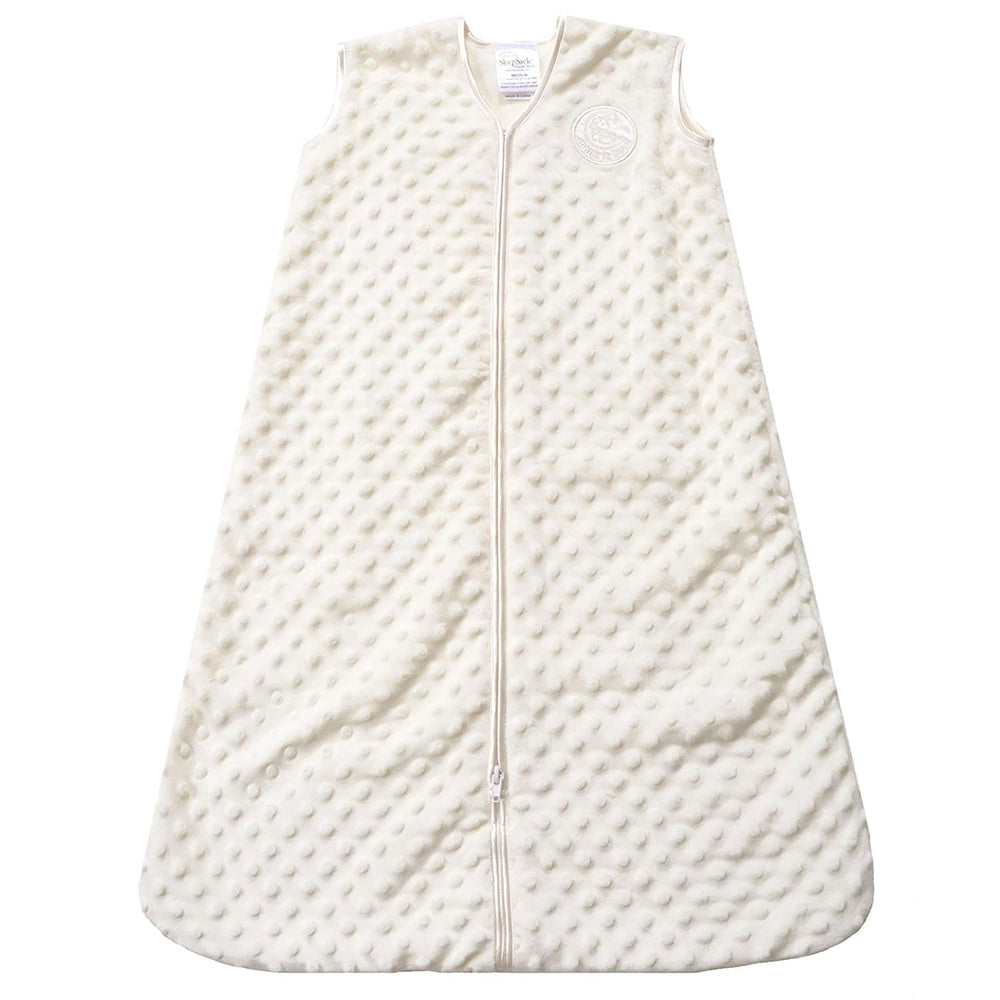 Halo Sleepsack Plush Dot Velboa Cream Small for cozy, safe baby sleep.