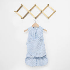 HALO SleepSack Swaddle 3-way adjustment fasteners for secure fit.