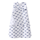 HALO Sleepsack Swaddle navy hedgehog full view for safer newborn sleep