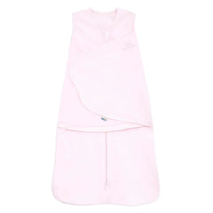 HALO Sleepsack Swaddle in soft pink, front view, secure sleep for newborns.