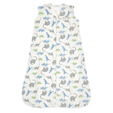 HALO SleepSack Watercolor Dinos front view for safe, snug sleep