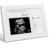 HAMUIERS pregnancy announcement frame white showcasing ultrasound photo keepsake for new parents