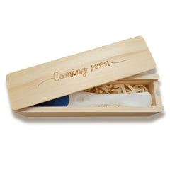 HAMUIERS pregnancy-test-keepsake-box closed with raffia ribbon for a tender memory