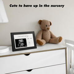 HAMUIERS ultrasound photo frame displays 4x3 images on a stylish surface.