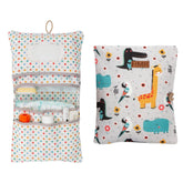 HAMUR HOME baby diaper bag organizer for travel keeps diapers and wipes neatly organized on the go.