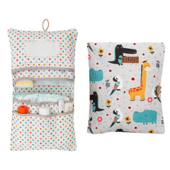 HAMUR HOME baby diaper bag organizer for travel keeps diapers and wipes neatly organized on the go.