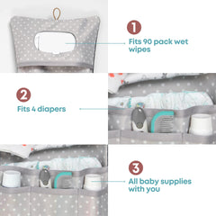 HAMUR HOME travel friendly pouch attached to stroller for easy reach