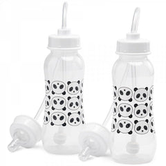 Hands-Free Baby Bottle Panda set of two 9 oz bottles for on the go feeding