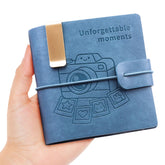 Hangrui 50-pocket mini photo album cover with durable PU leather protects memories.