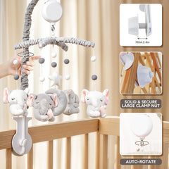 HanMiaMia pink cloth-covered crib arm for a neat finish