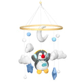 HanMiaMia penguin crib mobile with clouds calms infants at bedtime and promotes visual tracking