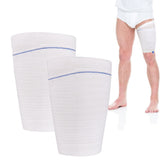 HANSILK catheter leg bag holder in side view keeping the urine bag securely positioned.