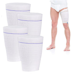 HANSILK catheter leg bag holder strap under pants for secure, discreet wear.