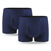 HANSILK men's underwear with front absorbent area for daytime protection.