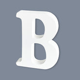 HANWER 6-inch white unfinished letter B for DIY decor.