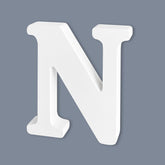 HANWER letter N front view, ready for DIY wall or shelf decor.