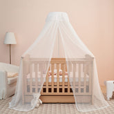 HanYun baby bed canopy with clip-on stand over crib for breathable comfort.