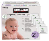 HAO Kirkland Signature Diapers Size 2 with blue wetness indicator for easy changes