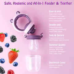 HAOBAOBEI bear feeder pacifier close-up showing colors for solid tasting