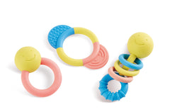 Hape rattle teether ring for safe chewing and sensory exploration